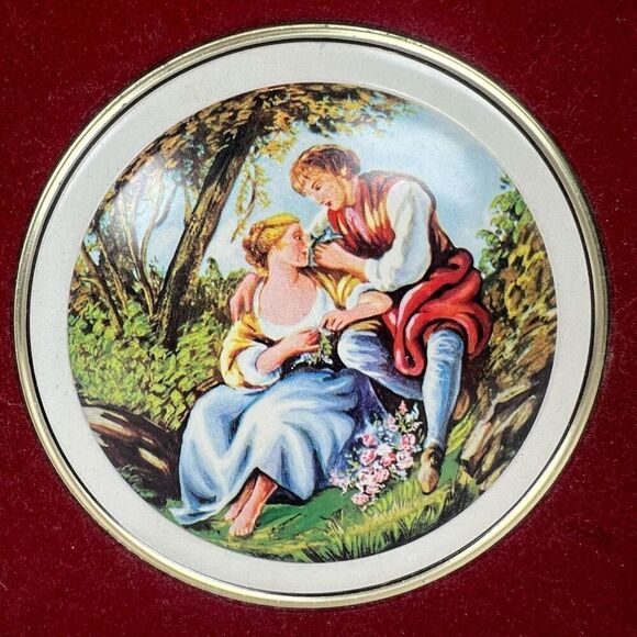 Vintage Decorative Tin Boxes Made in Western Germany Victorian - Picture 9 of 13